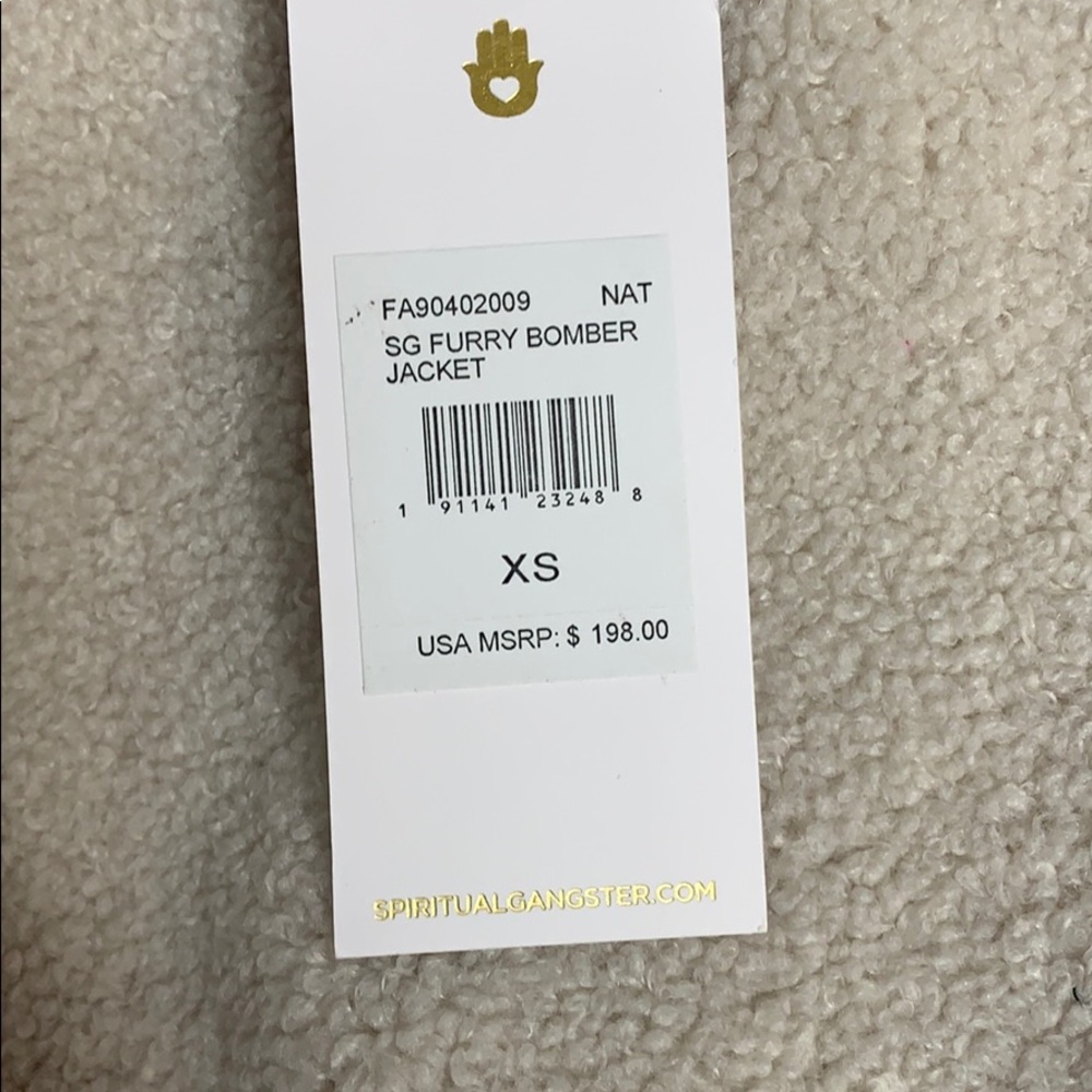 ☮️❤️🧘‍♂️Spiritual Gangster SG Furry Bomber Jacket - Picture 7 of 7